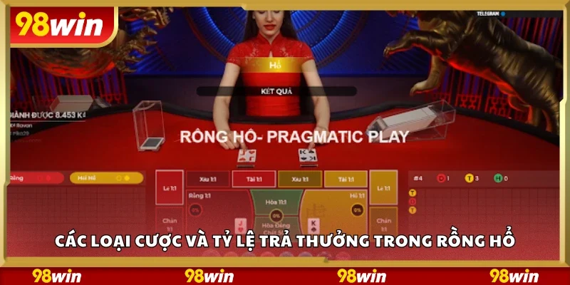 Các loại cược và tỷ lệ trả thưởng trong Rồng Hổ